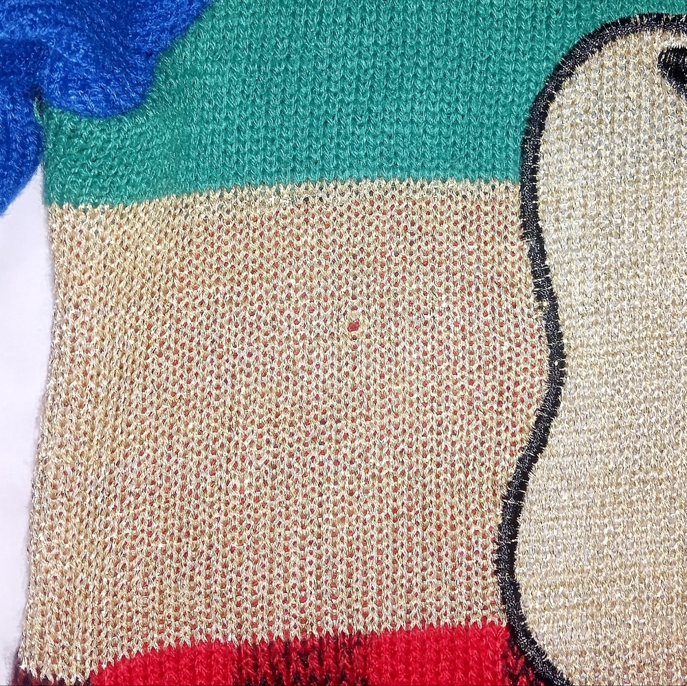Vgt. Color Block Bow tie Present Ugly Christmas Sweater Size M/M - Picture 9 of 9